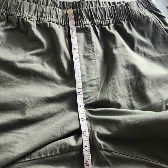Uniqlo Cotton Pull On Relaxed Ankle Pants Tapered Leg Mens Large Green - Picture 8 of 12
